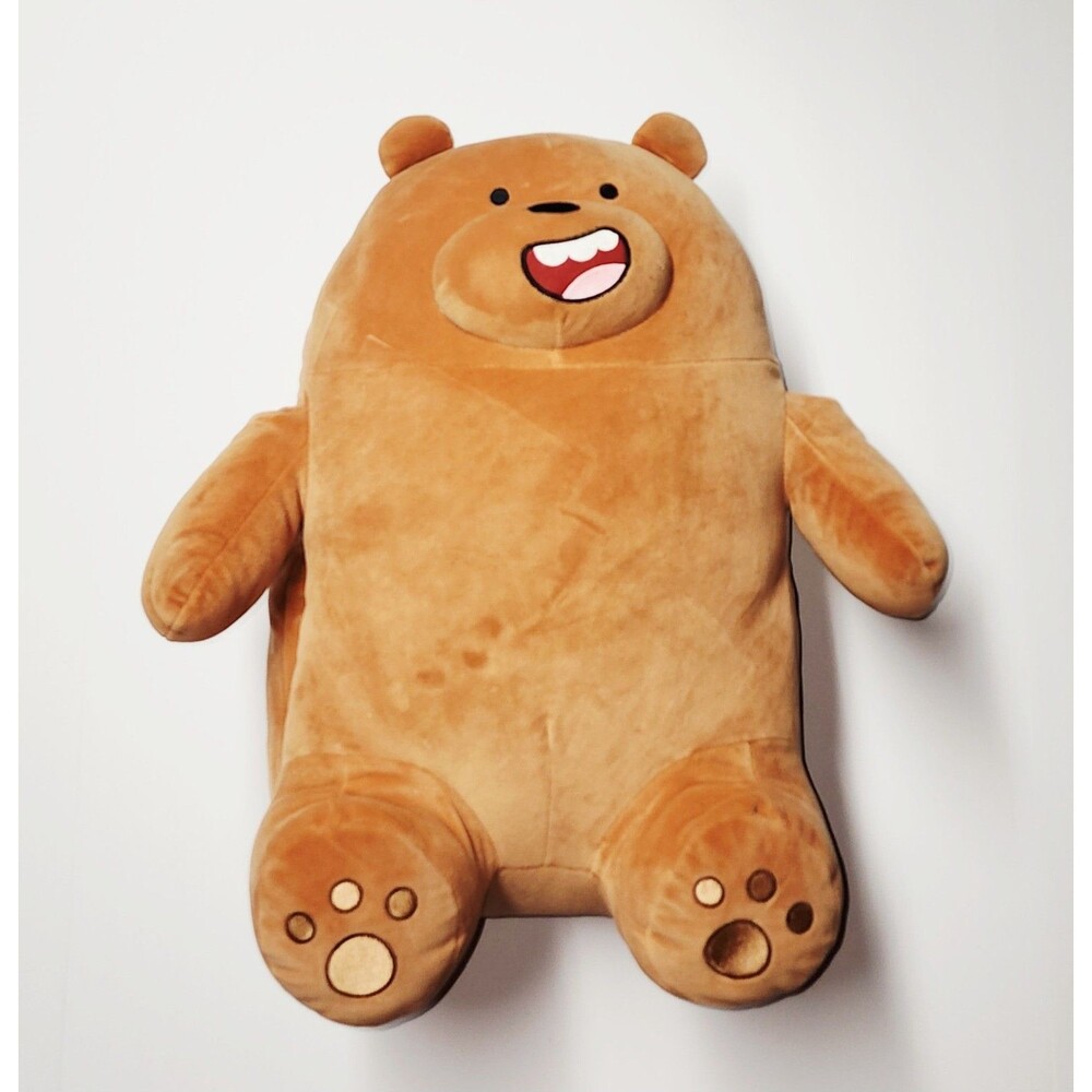 We Bare Bears X Miniso Life Griz Grizzly Plush 18” Hand Warmer Huggable RARE EUC